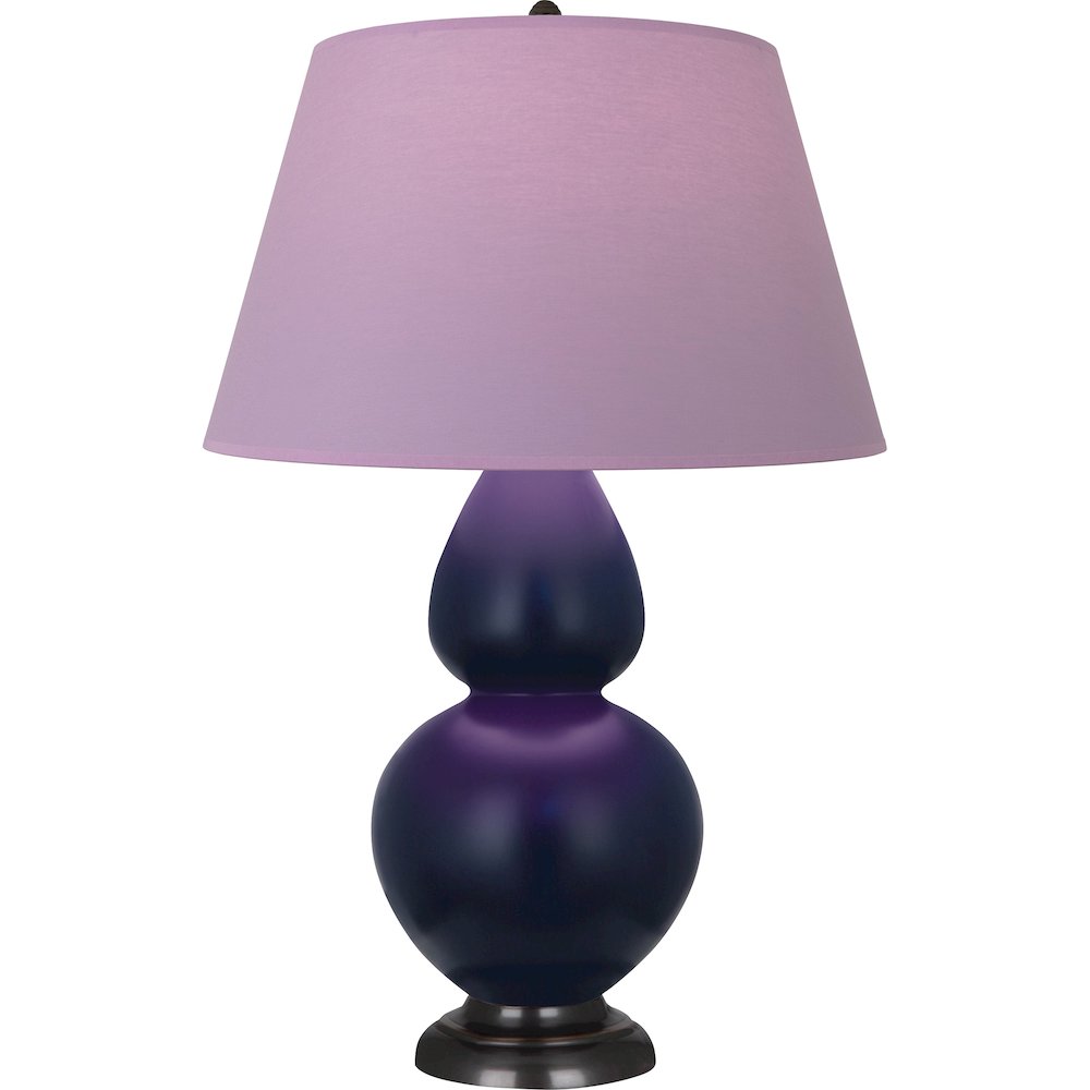 Matte Midnight Blue Double Gourd Table Lamp. Picture 1
