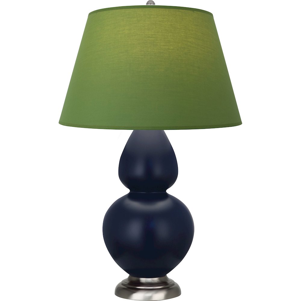 Matte Midnight Blue Double Gourd Table Lamp. Picture 1