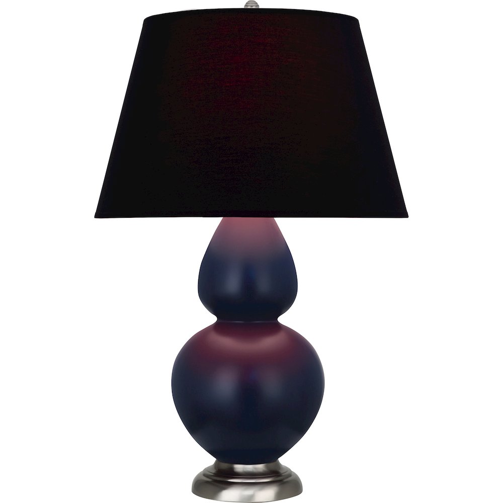 Matte Midnight Blue Double Gourd Table Lamp. Picture 1