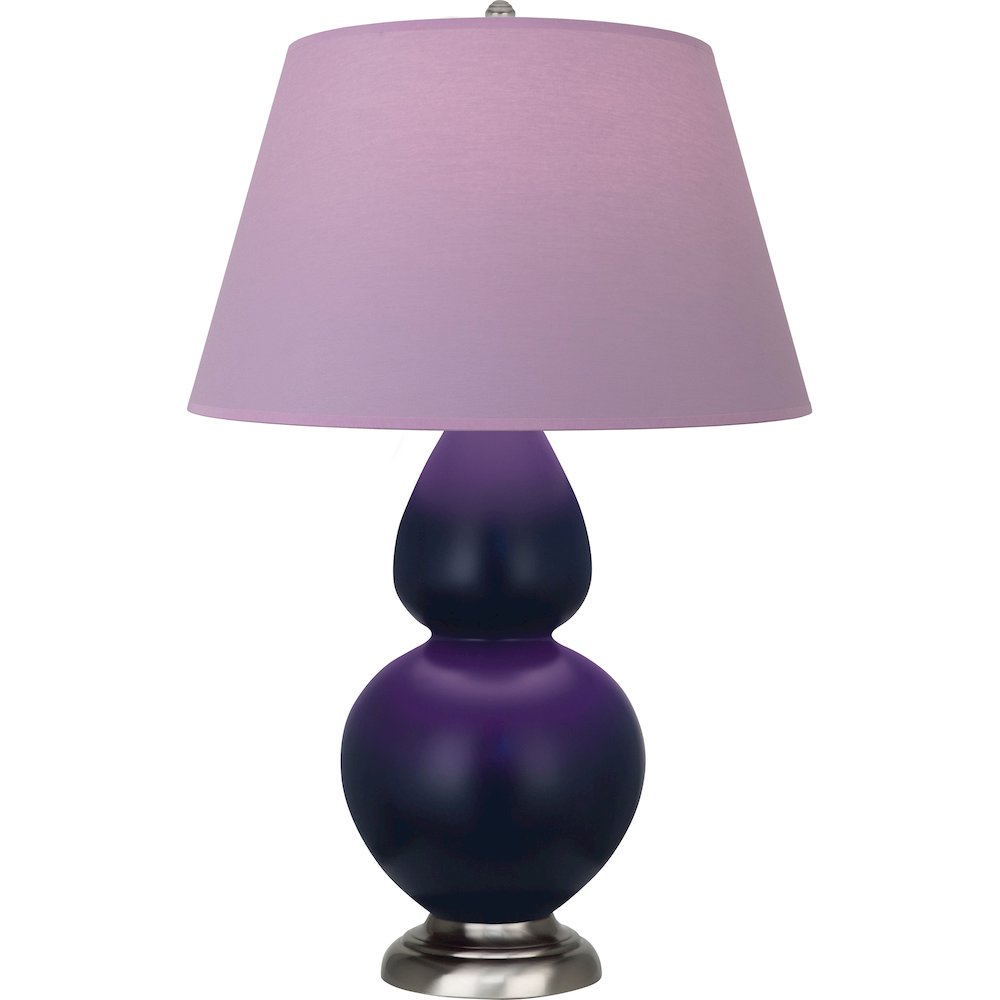 Matte Midnight Blue Double Gourd Table Lamp. Picture 1
