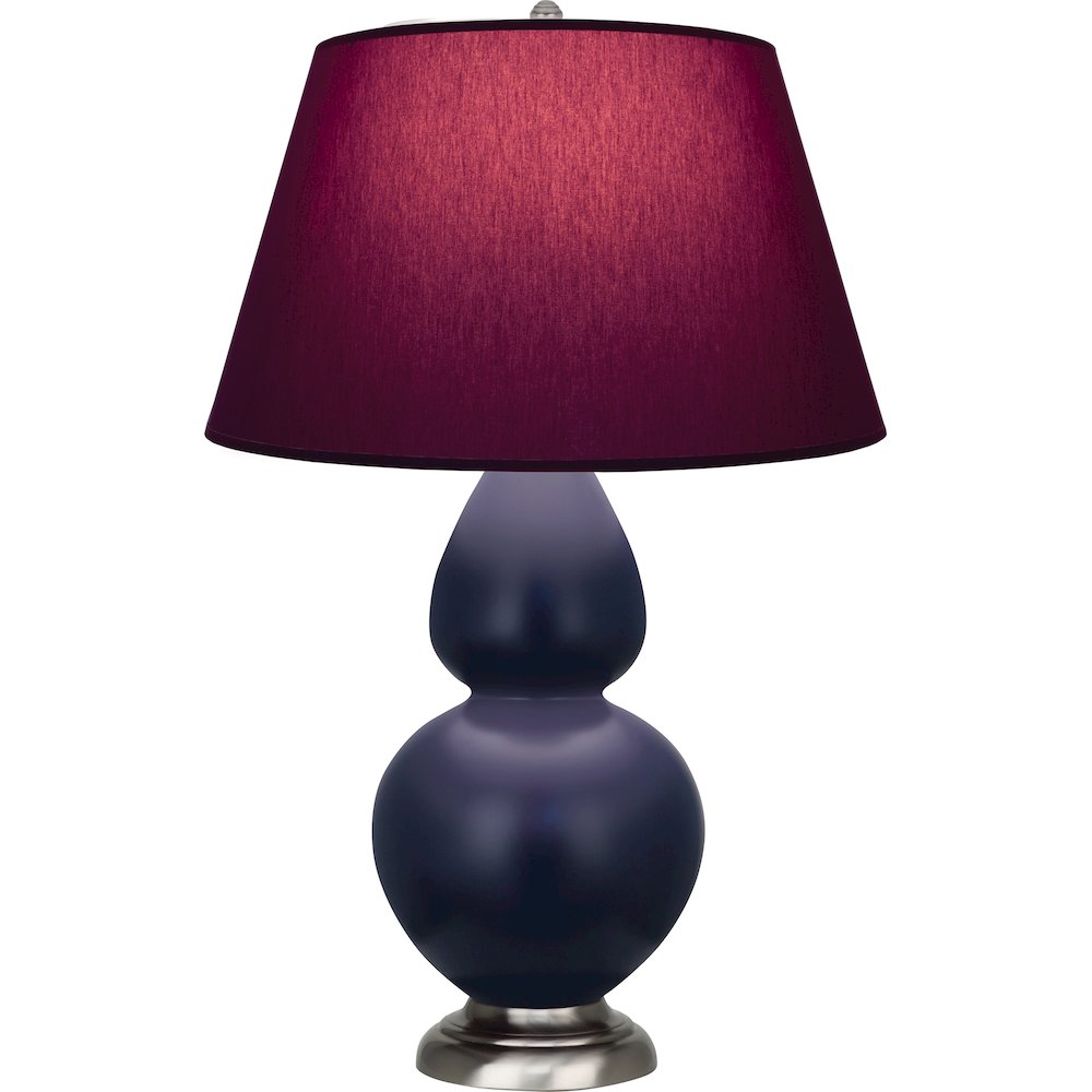 Matte Midnight Blue Double Gourd Table Lamp. Picture 1