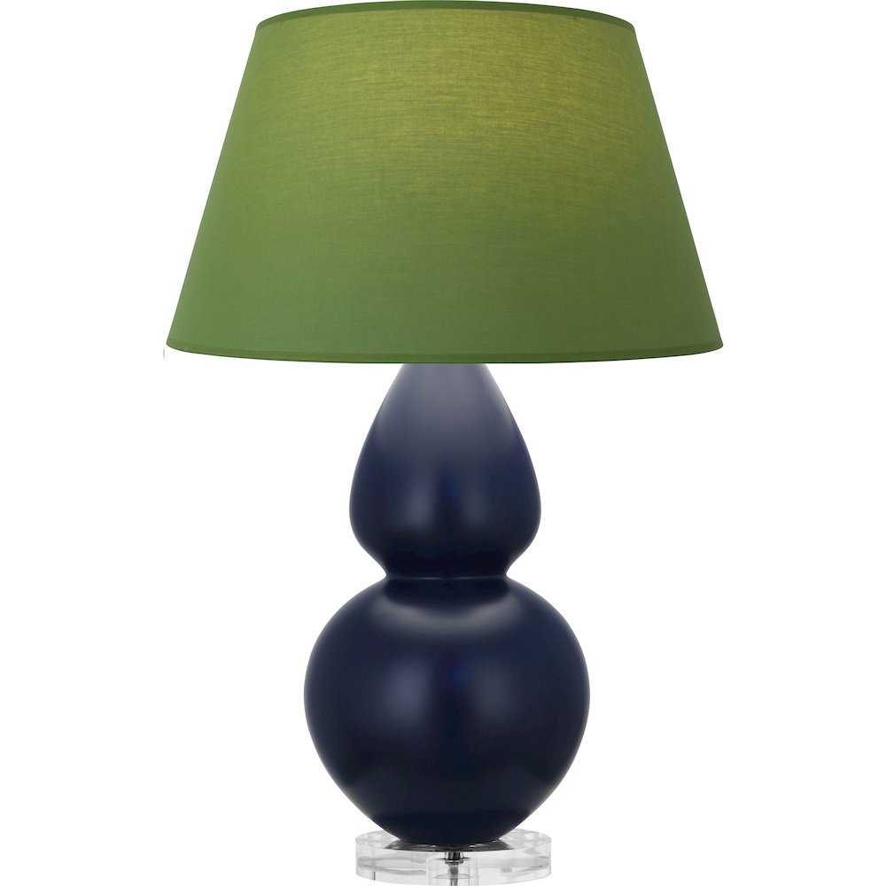 Matte Midnight Blue Double Gourd Table Lamp. Picture 1
