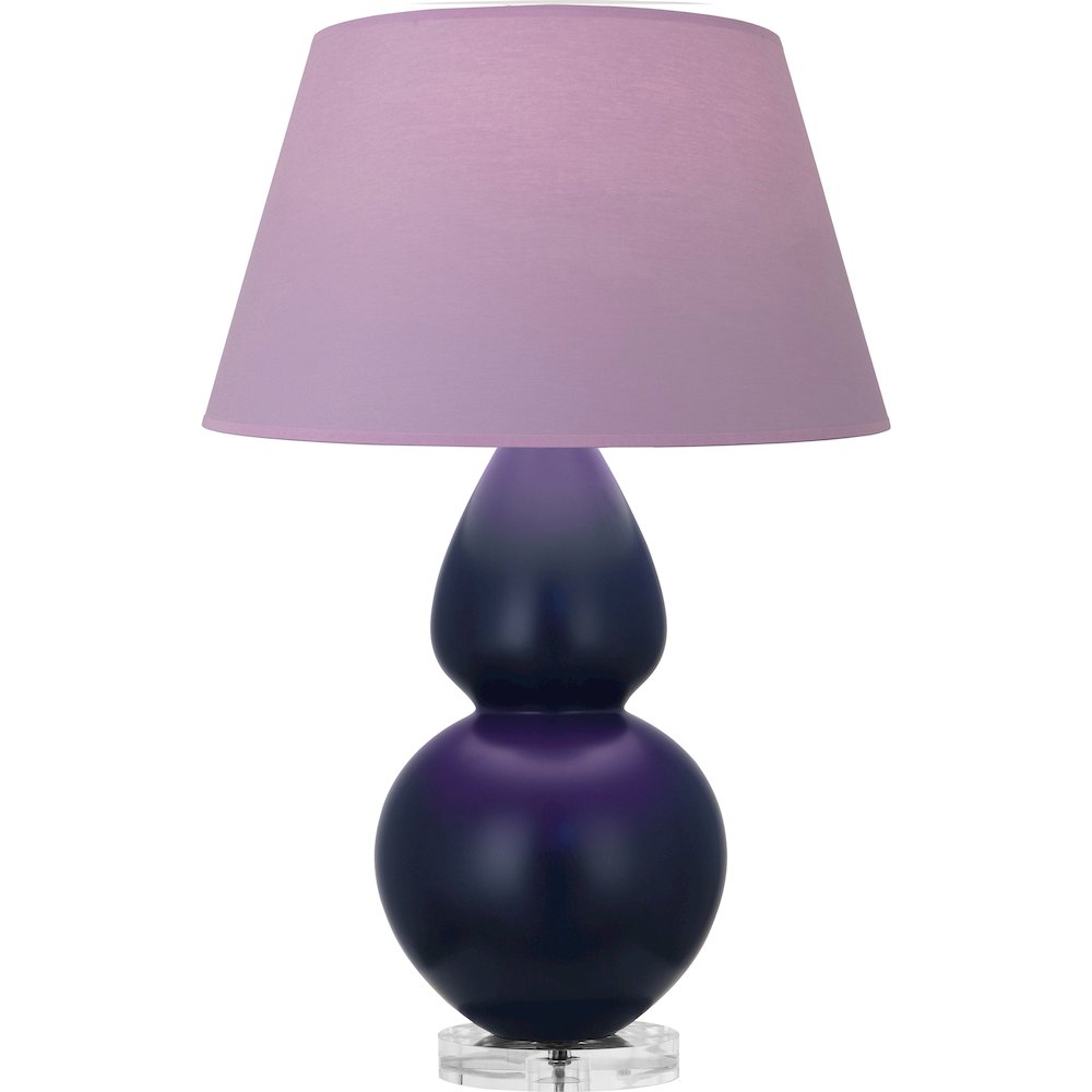 Matte Midnight Blue Double Gourd Table Lamp. Picture 1