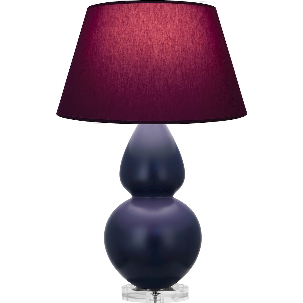 Matte Midnight Blue Double Gourd Table Lamp. Picture 1