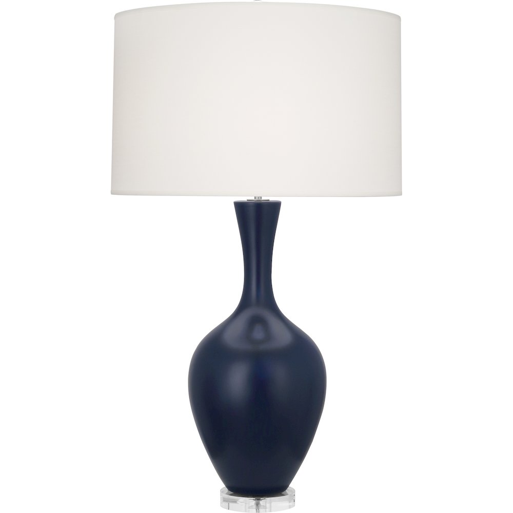 Matte Midnight Blue Audrey Table Lamp. Picture 1