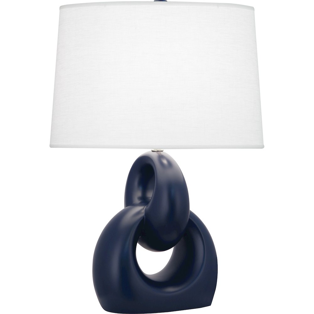 Matte Midnight Blue Fusion Table Lamp. Picture 1