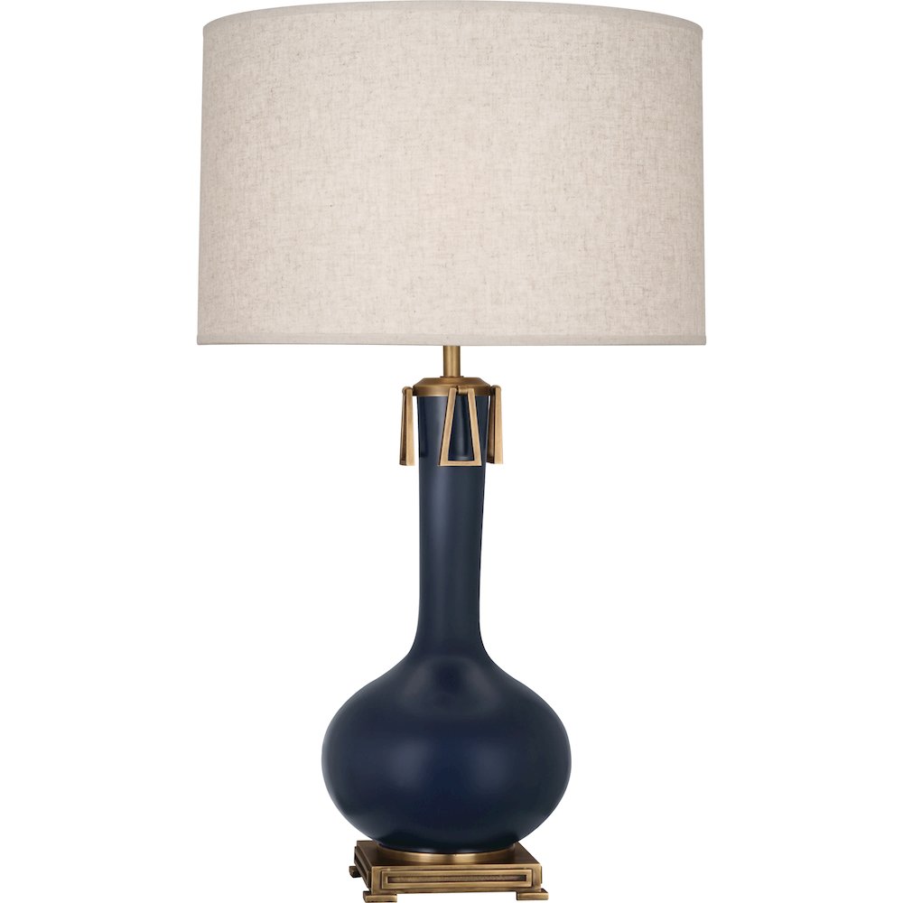Matte Midnight Blue Athena Table Lamp. Picture 1