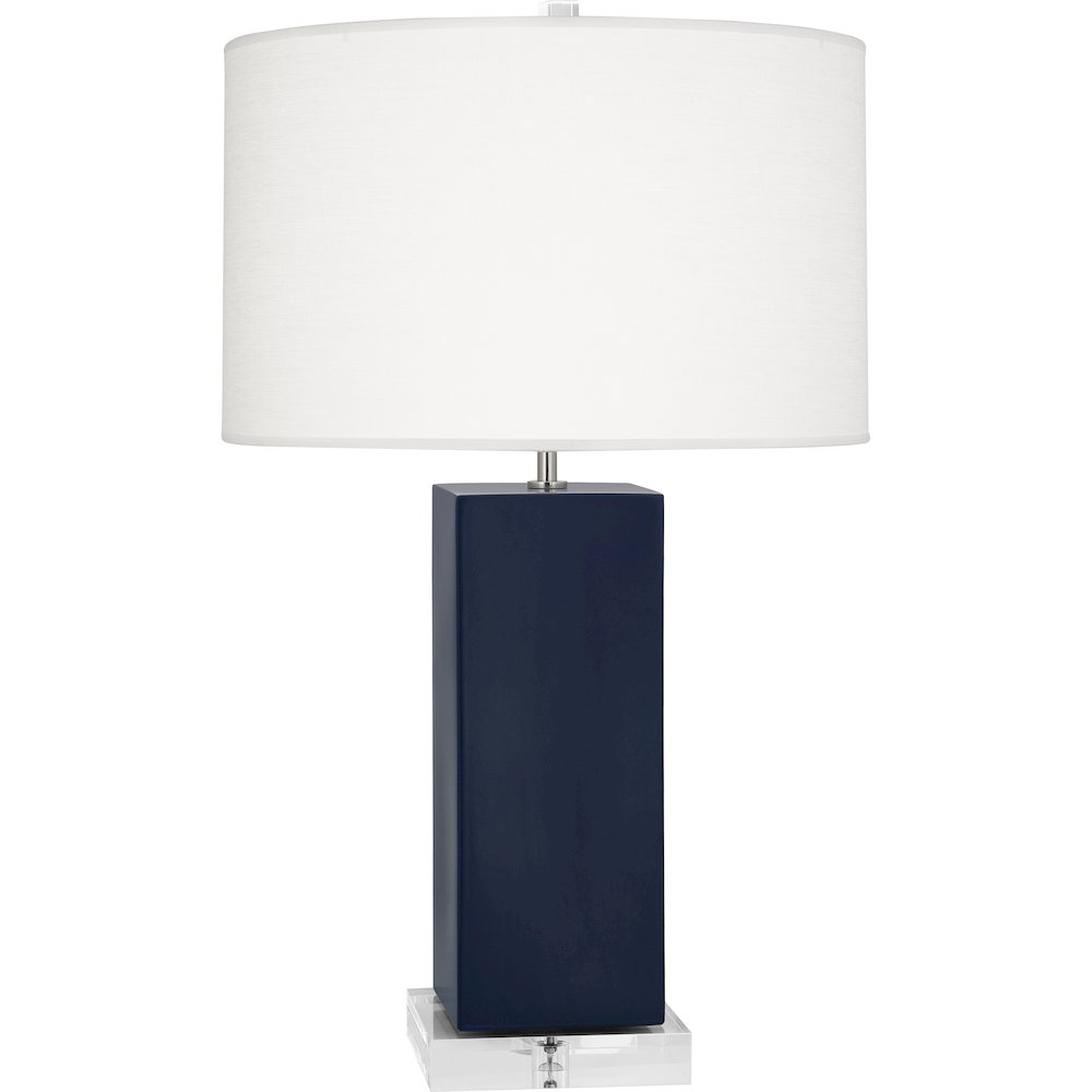 Matte Midnight Blue Harvey Table Lamp. Picture 1