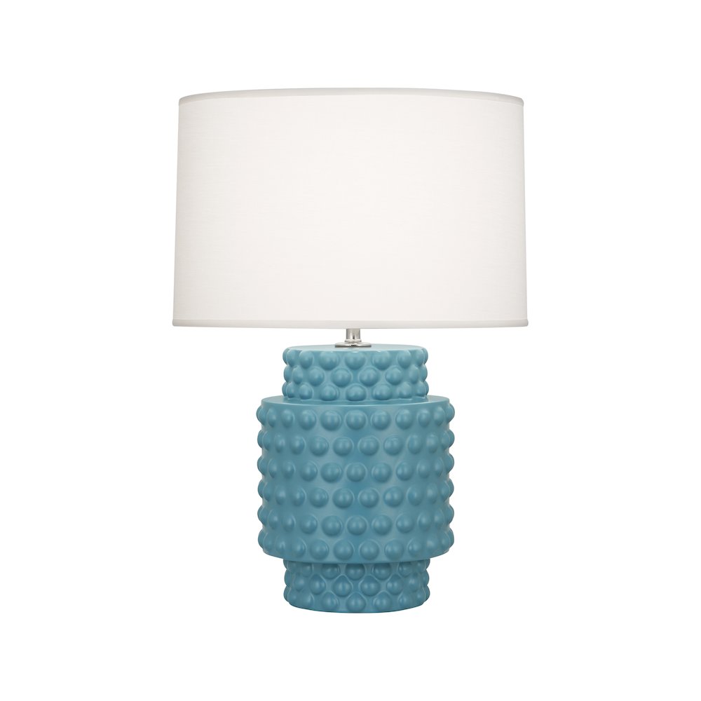 Matte Steel Blue Dolly Accent Lamp. Picture 1