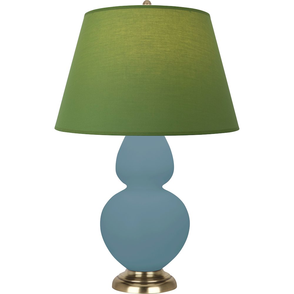 Matte Steel Blue Double Gourd Table Lamp. Picture 1