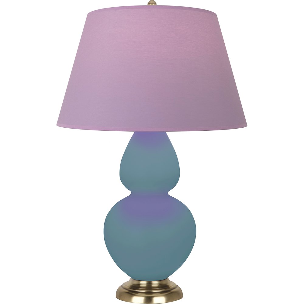Matte Steel Blue Double Gourd Table Lamp. Picture 1