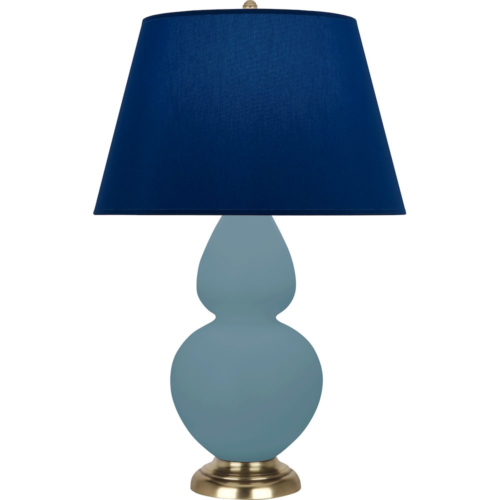 Matte Steel Blue Double Gourd Table Lamp. Picture 1