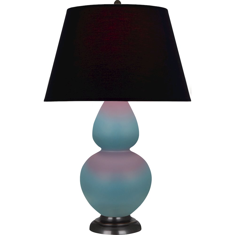 Matte Steel Blue Double Gourd Table Lamp. Picture 1