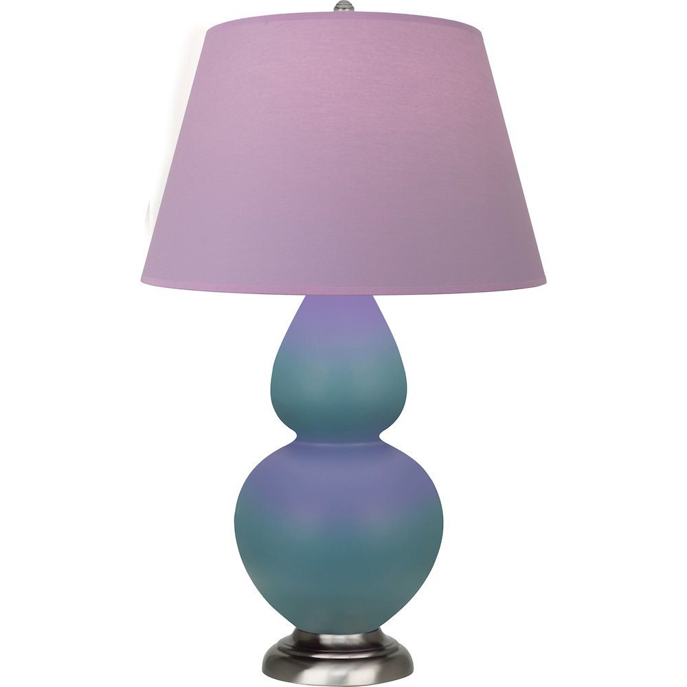 Matte Steel Blue Double Gourd Table Lamp. Picture 1
