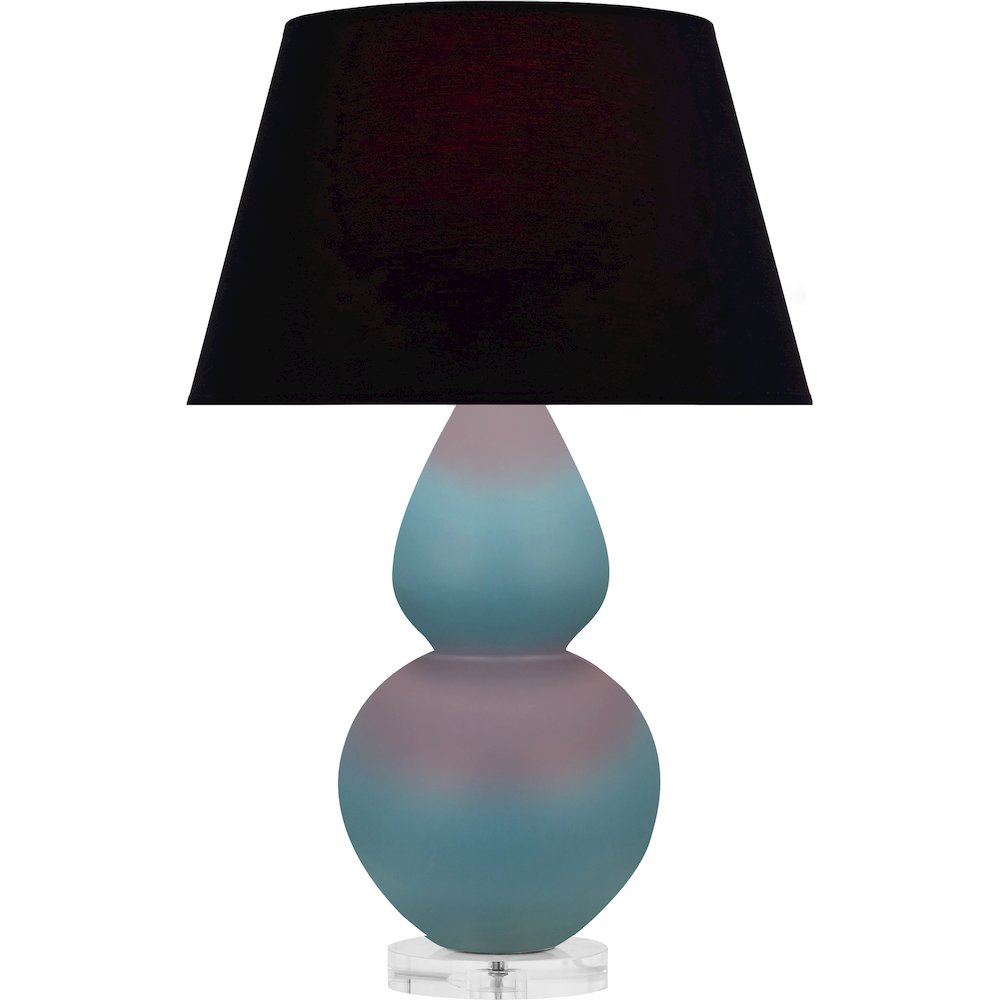 Matte Steel Blue Double Gourd Table Lamp. Picture 1