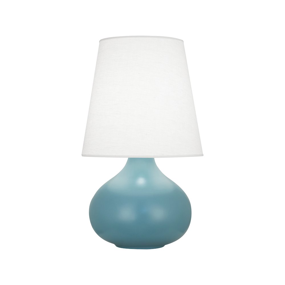Matte Steel Blue June Accent Lamp in Matte Steel Blue Glazed Ceramic Color. Picture 1
