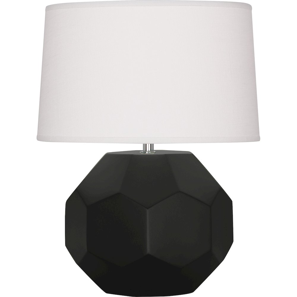 Matte Obsidian Franklin Accent Lamp in Matte Obsidian Glazed Ceramic Color. Picture 1