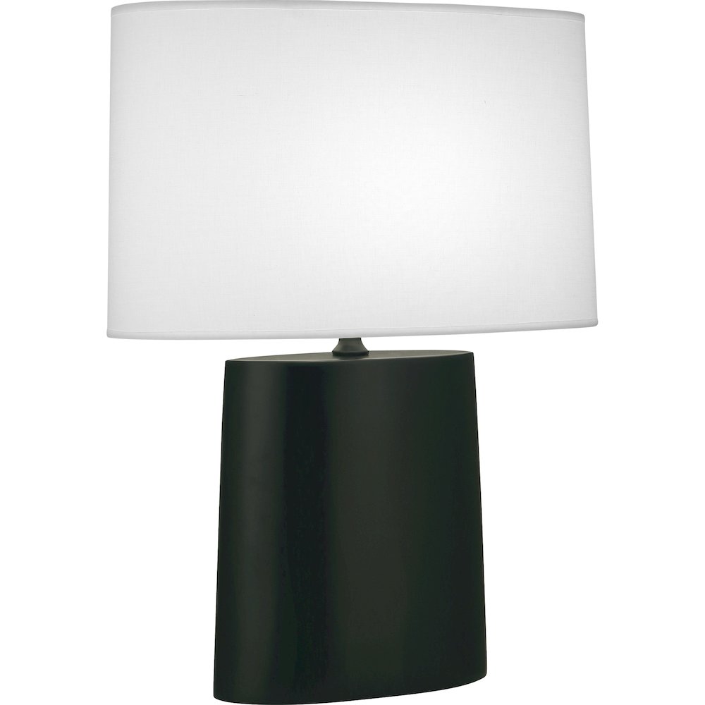 Matte Obsidian Victor Table Lamp in Matte Obsidian Glazed Ceramic Color. Picture 1