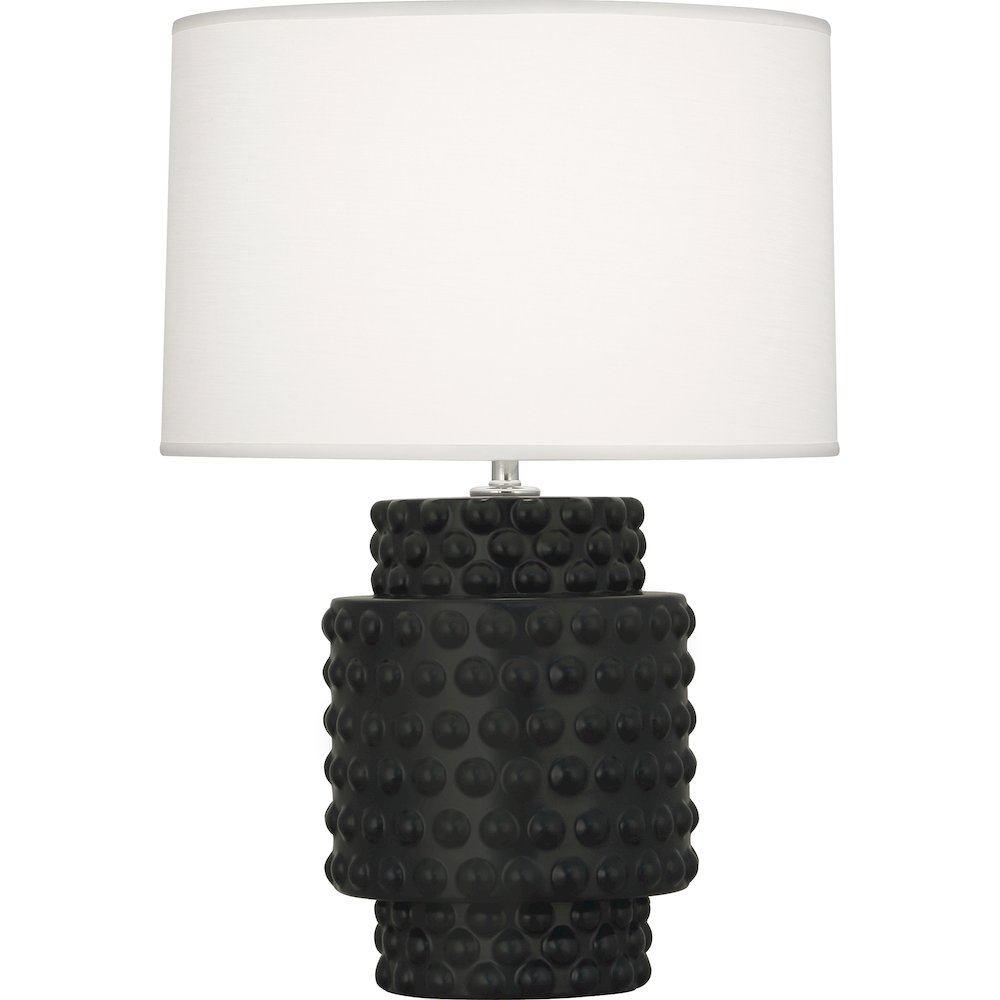 Matte Obsidian Dolly Accent Lamp in Matte Obsidian Glazed Textured Ceramic Color. Picture 1