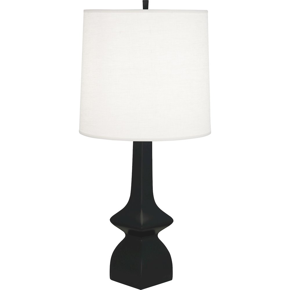 Matte Obsidian Jasmine Table Lamp in Matte Obsidian Glazed Ceramic Color. Picture 1