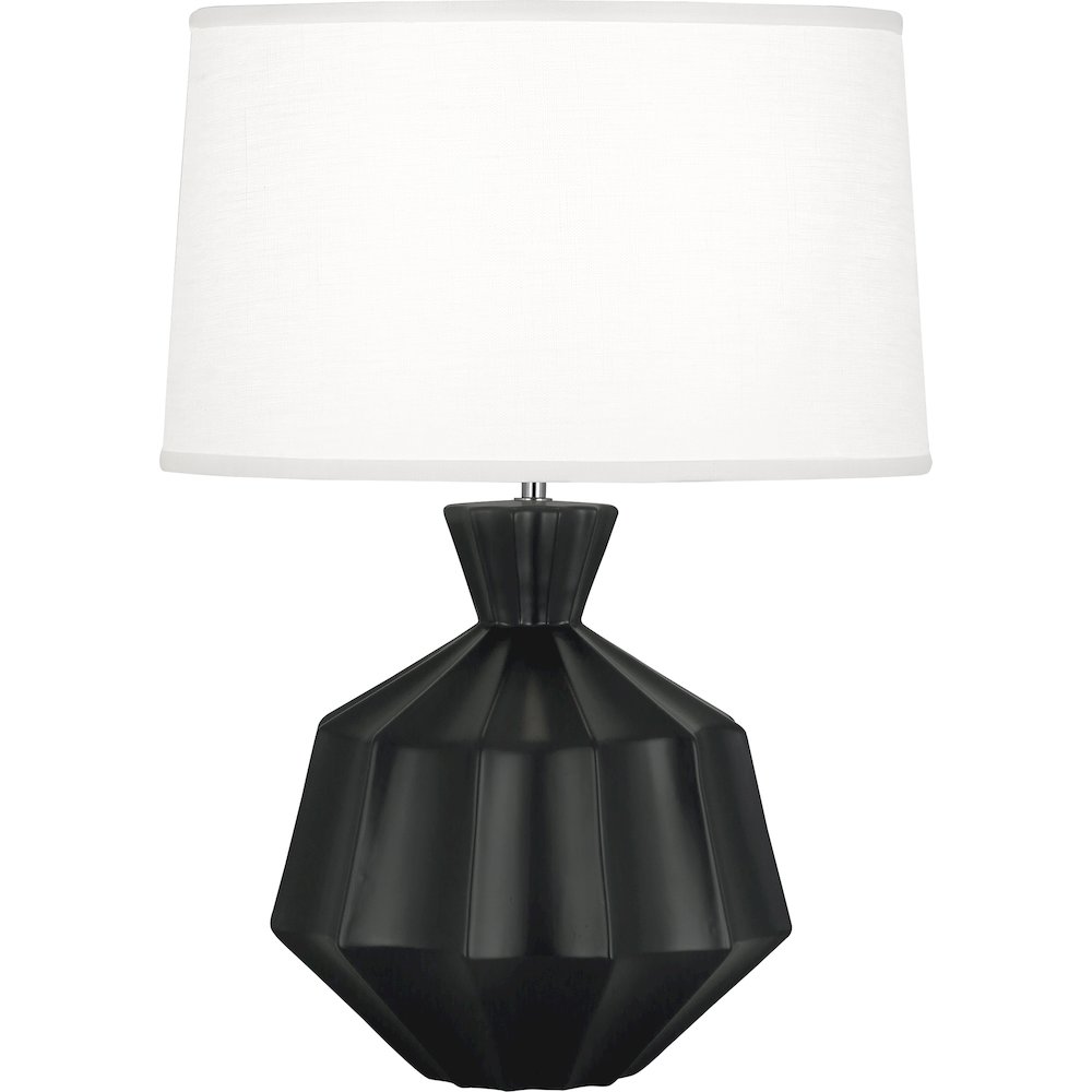 Matte Obsidian Orion Table Lamp in Matte Obsidian Glazed Ceramic Color. Picture 1
