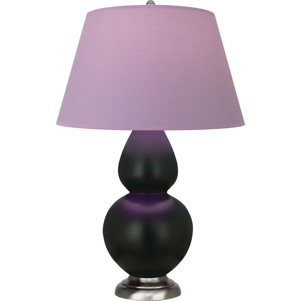 Matte Obsidian Double Gourd Table Lamp in Matte Obsidian Glazed Ceramic Color. Picture 1