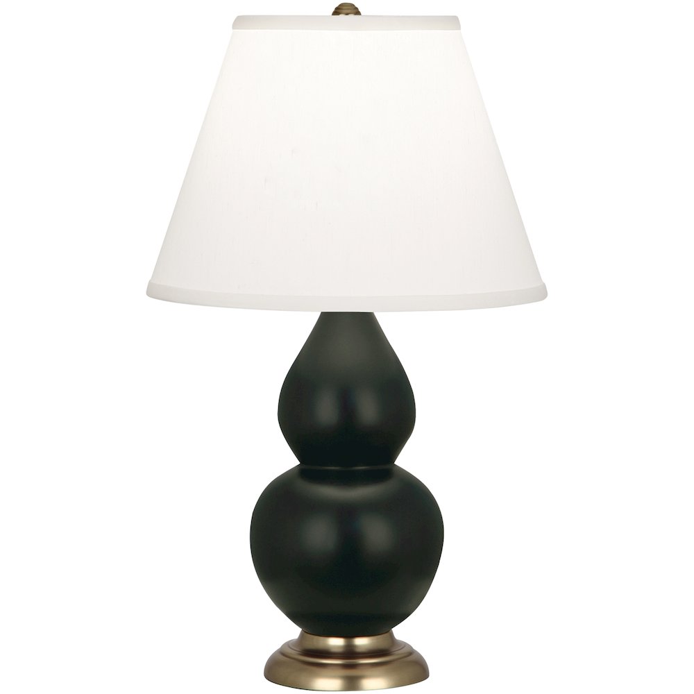 Matte Obsidian Small Double Gourd Accent Lamp. Picture 1