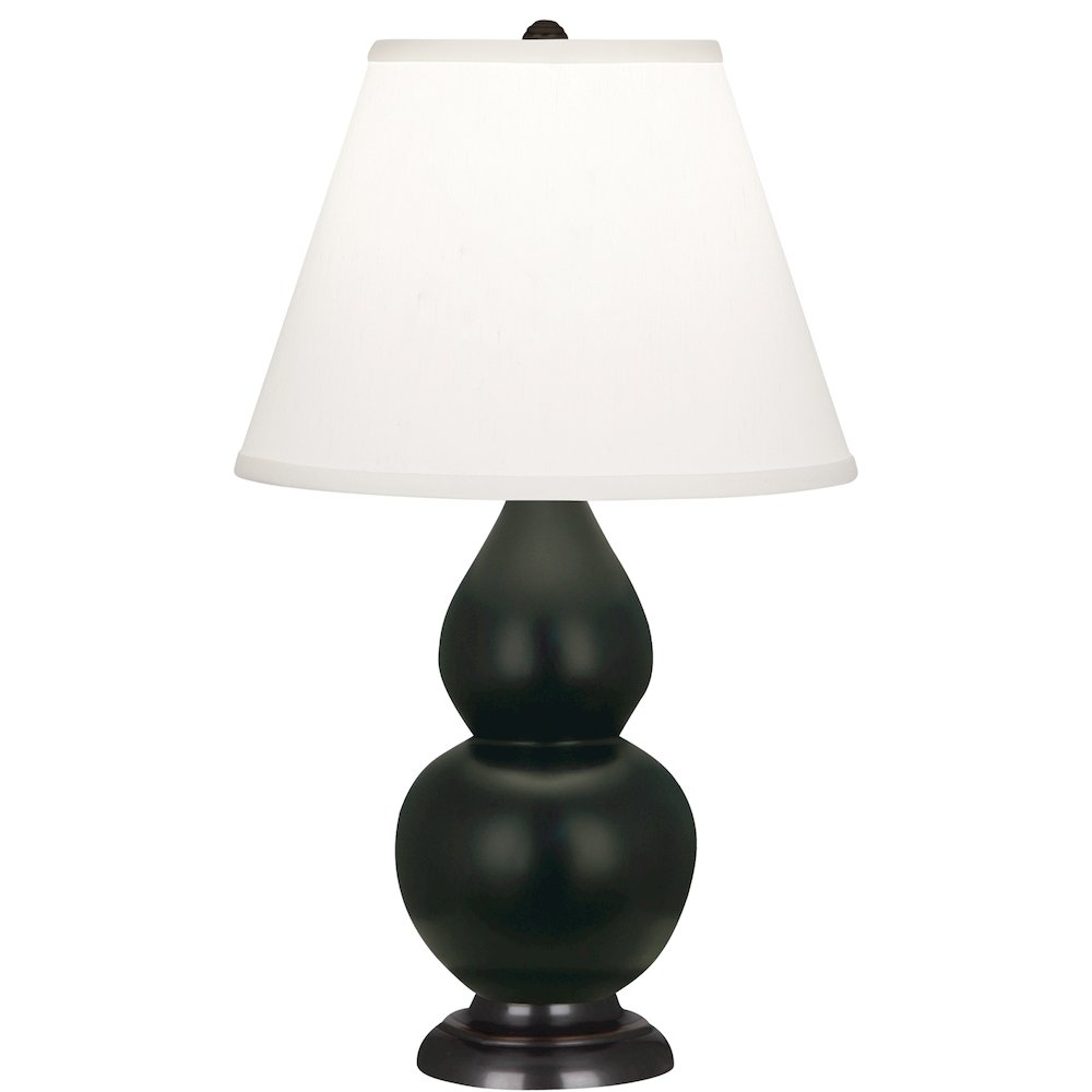 Matte Obsidian Small Double Gourd Accent Lamp. Picture 1