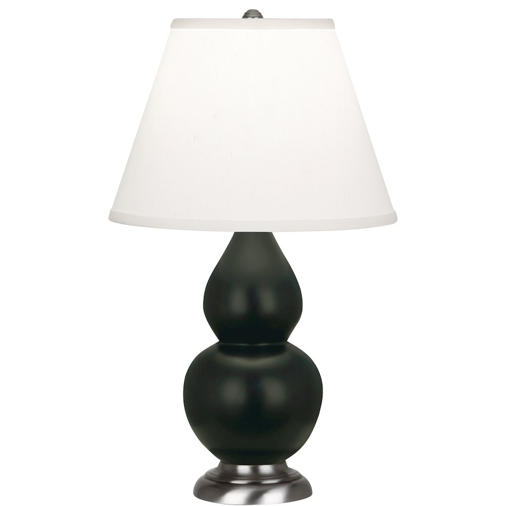 Matte Obsidian Small Double Gourd Accent Lamp. Picture 1