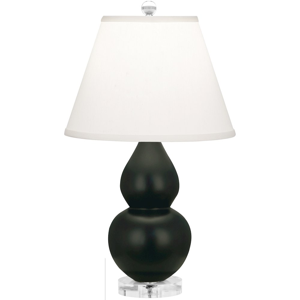 Matte Obsidian Small Double Gourd Accent Lamp. Picture 1