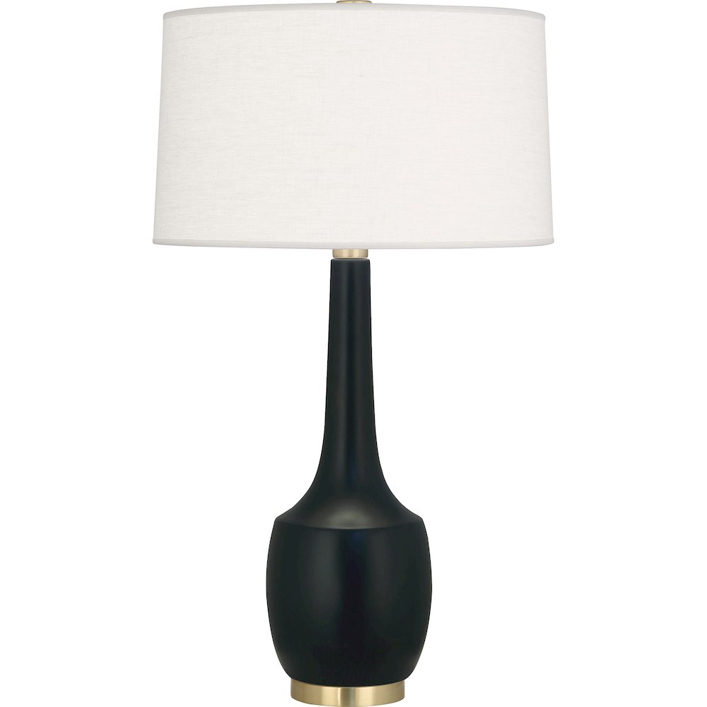Matte Obsidian Delilah Table Lamp in Matte Obsidan Glazed Ceramic Color. Picture 1
