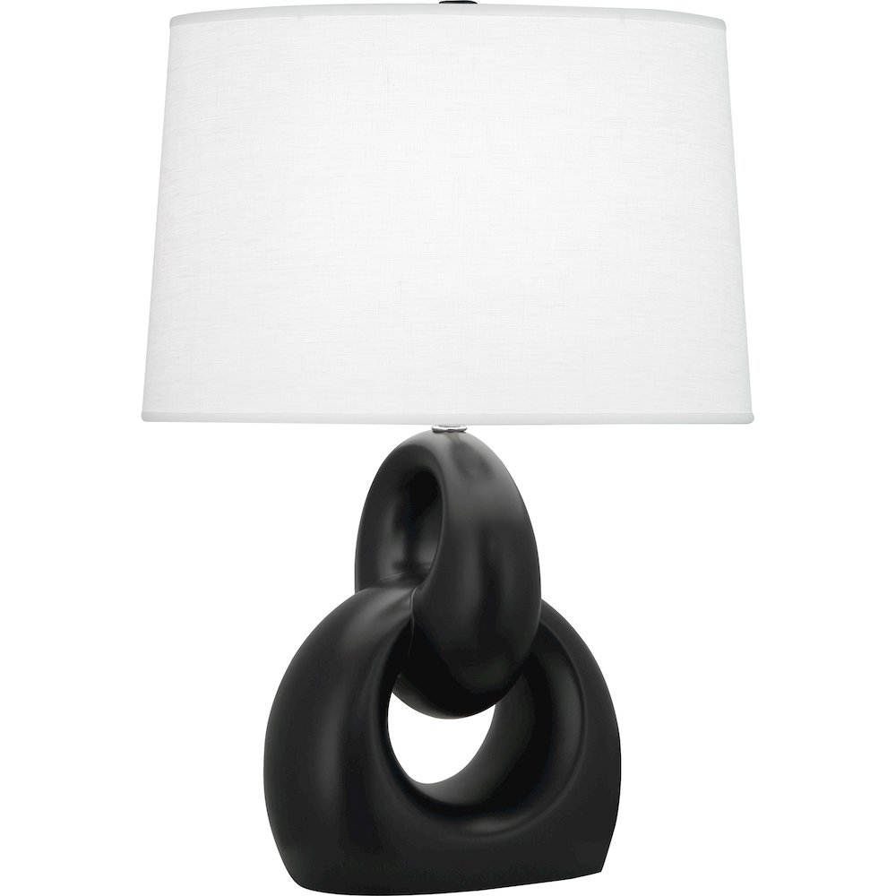 Matte Obsidian Fusion Table Lamp in Matte Obsidian Glazed Ceramic Color. Picture 1