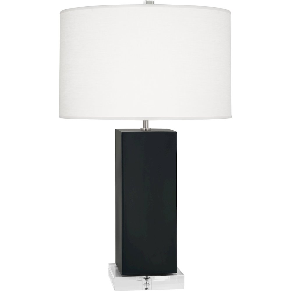 Matte Obsidian Harvey Table Lamp in Matte Obsidian Glazed Ceramic Color. Picture 1