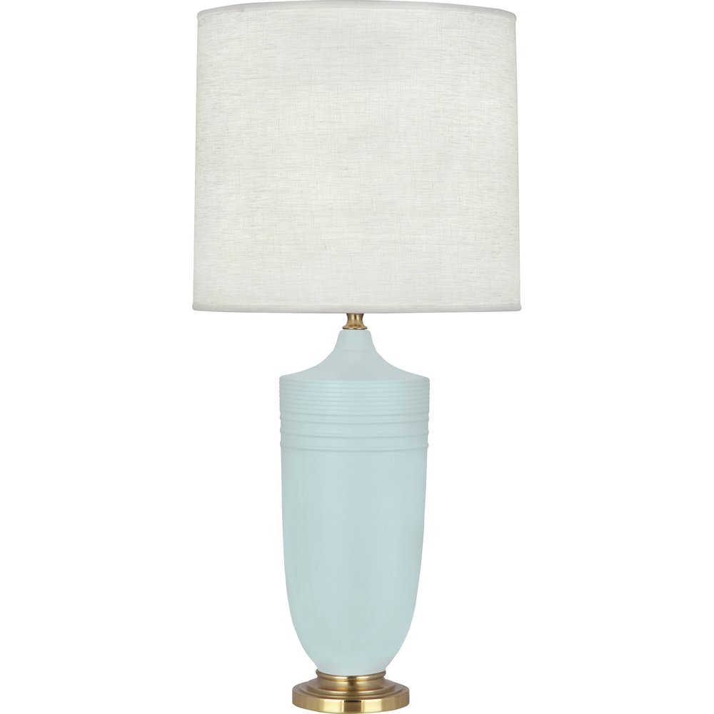 Matte Sky Blue Michael Berman Hadrian Table Lamp. Picture 1