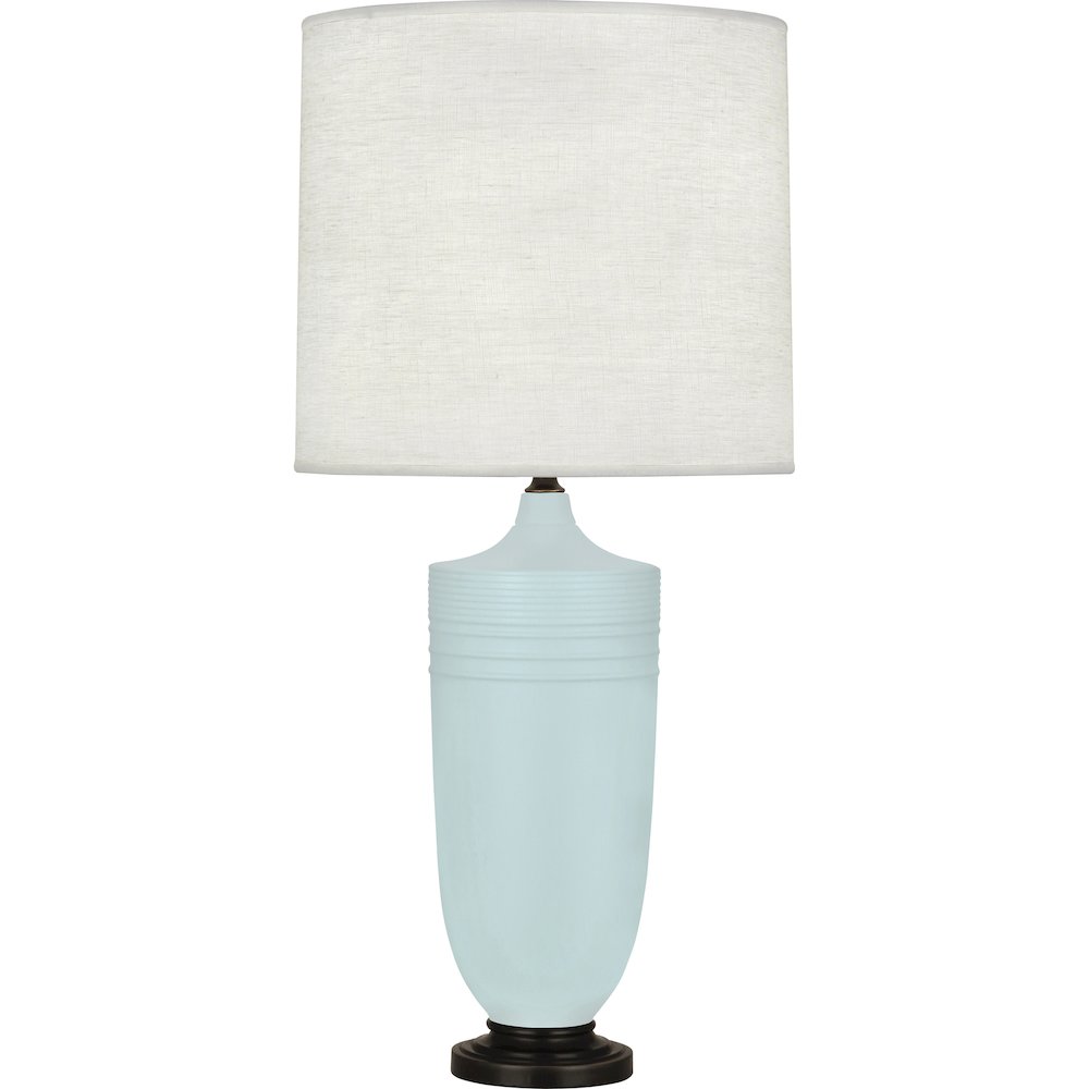Matte Sky Blue Michael Berman Hadrian Table Lamp. Picture 1
