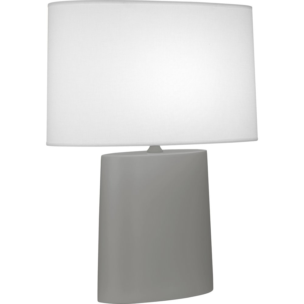 Matte Smokey Taupe Victor Table Lamp in Matte Smoky Taupe Glazed Ceramic Color. Picture 1