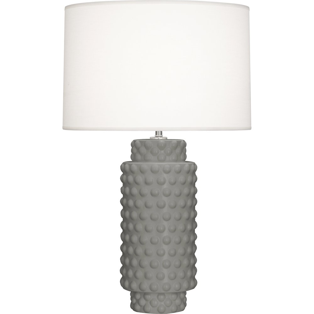 Matte Smokey Taupe Dolly Table Lamp. Picture 1