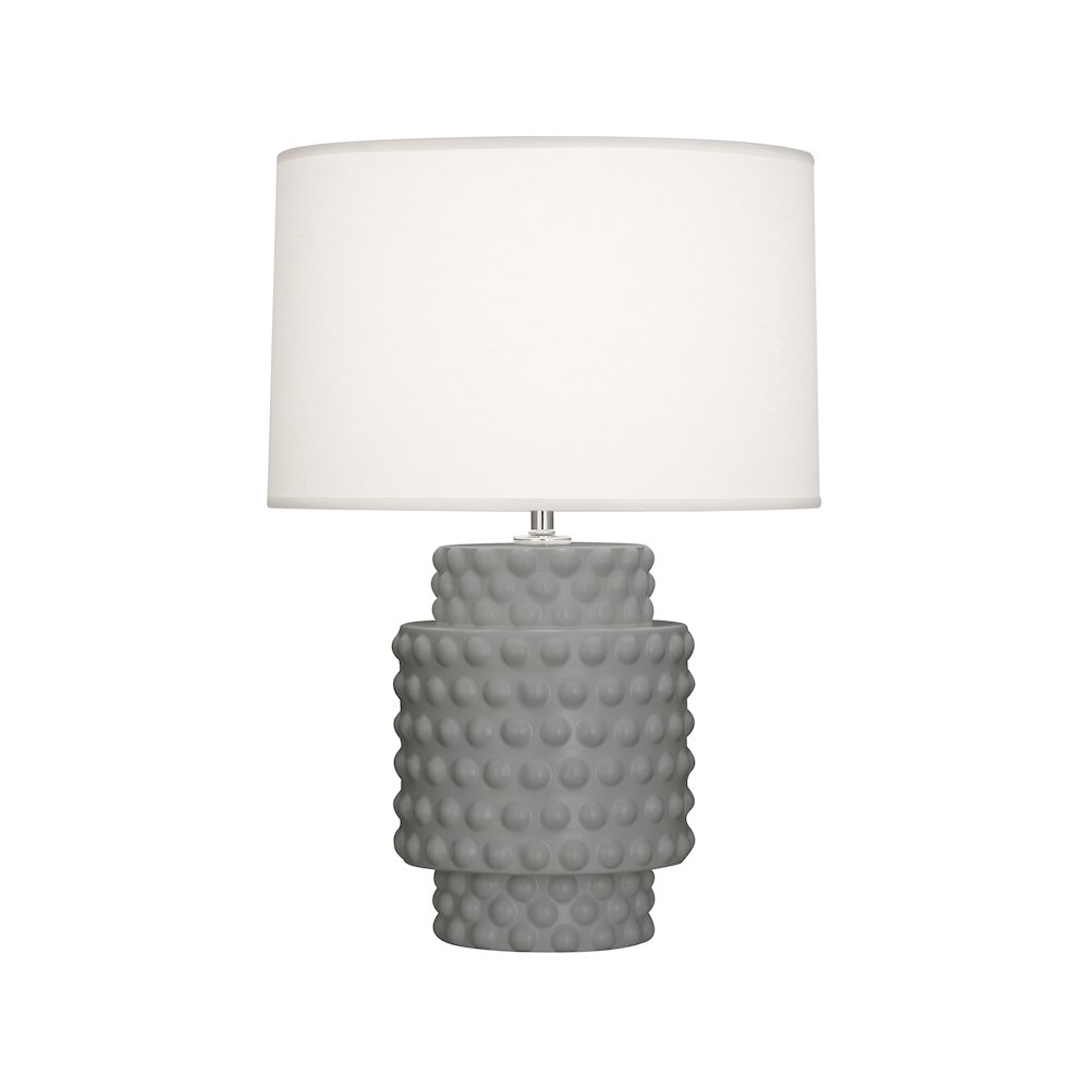 Matte Smokey Taupe Dolly Accent Lamp. Picture 1