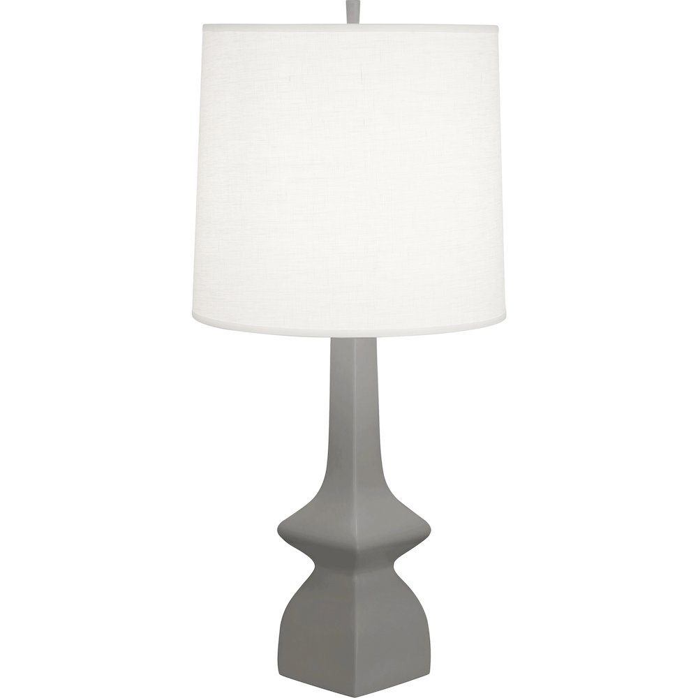 Matte Smokey Taupe Jasmine Table Lamp in Matte Smoky Taupe Glazed Ceramic Color. Picture 1