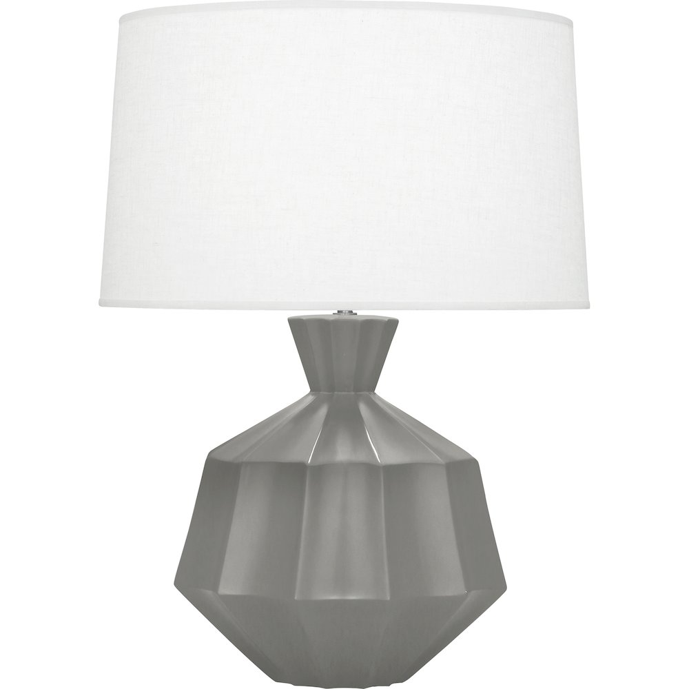 Matte Smokey Taupe Orion Table Lamp in Matte Smoky Taupe Glazed Ceramic Color. Picture 1
