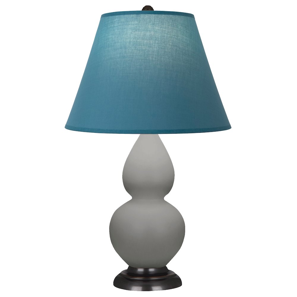 Matte Smokey Taupe Small Double Gourd Accent Lamp. Picture 1