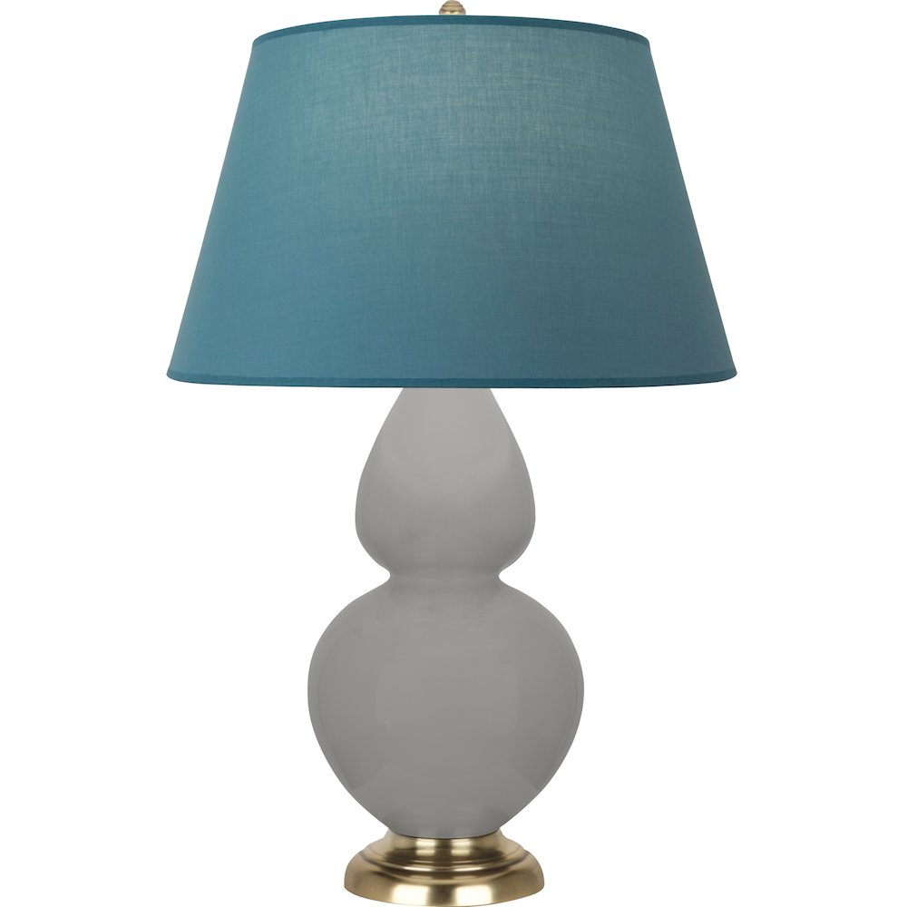 Matte Smokey Taupe Double Gourd Table Lamp. Picture 1