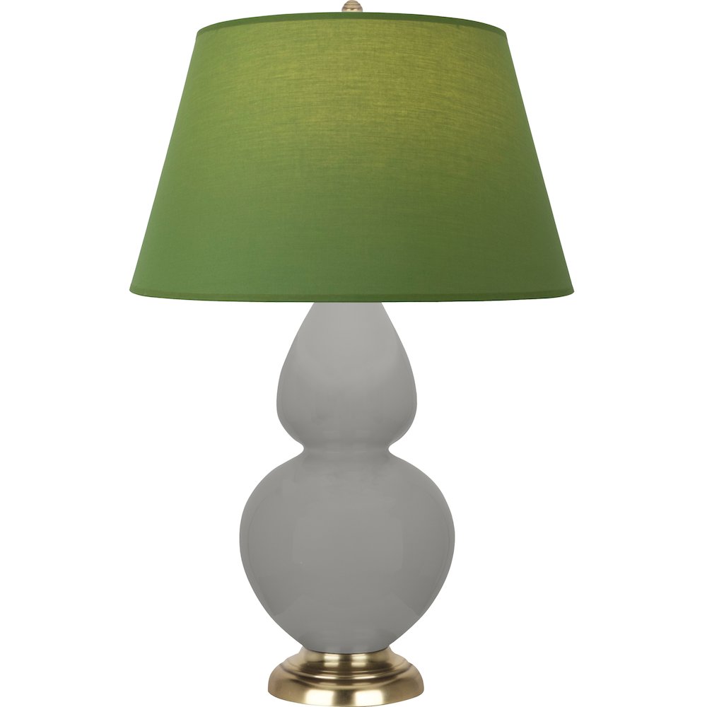 Matte Smokey Taupe Double Gourd Table Lamp. Picture 1