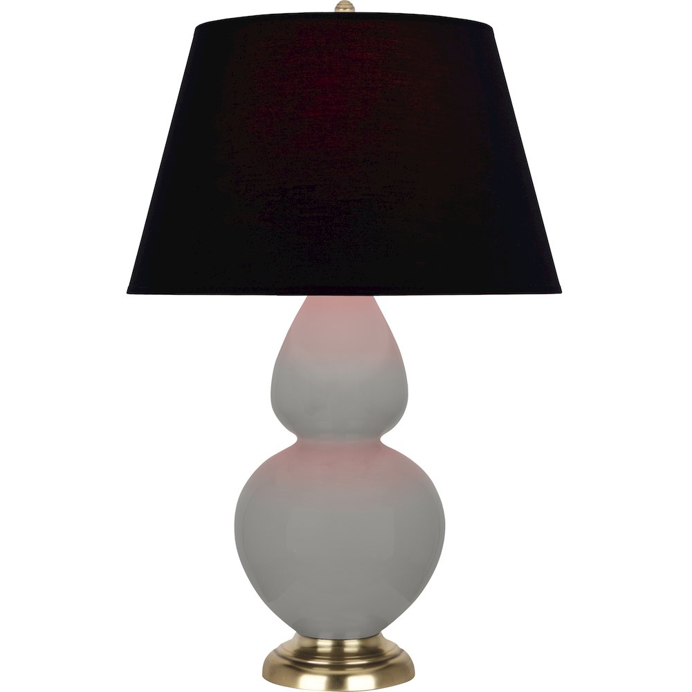 Matte Smokey Taupe Double Gourd Table Lamp. Picture 1