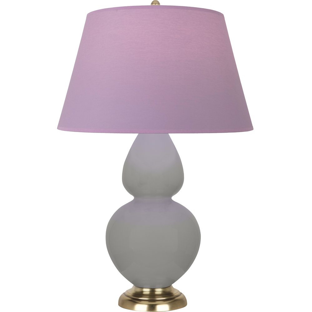 Matte Smokey Taupe Double Gourd Table Lamp. Picture 1