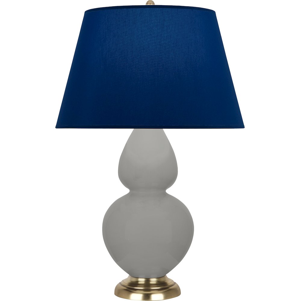 Matte Smokey Taupe Double Gourd Table Lamp. Picture 1