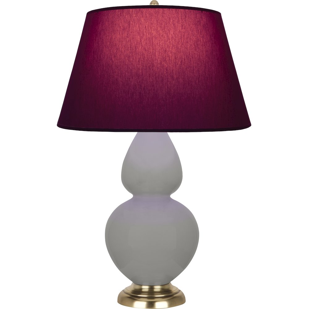 Matte Smokey Taupe Double Gourd Table Lamp. Picture 1