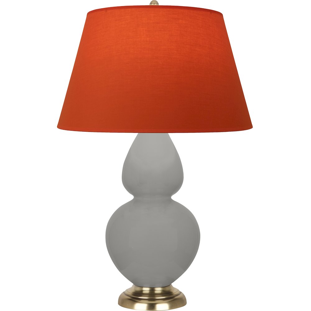 Matte Smokey Taupe Double Gourd Table Lamp. Picture 1
