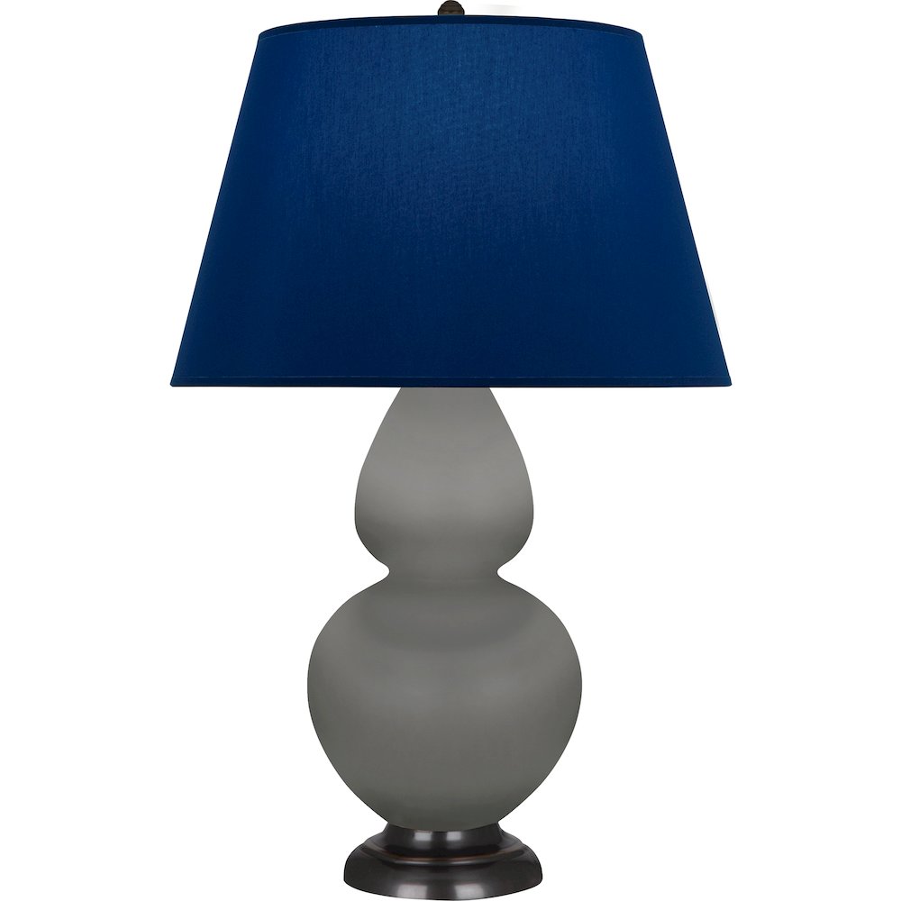 Matte Smokey Taupe Double Gourd Table Lamp. Picture 1