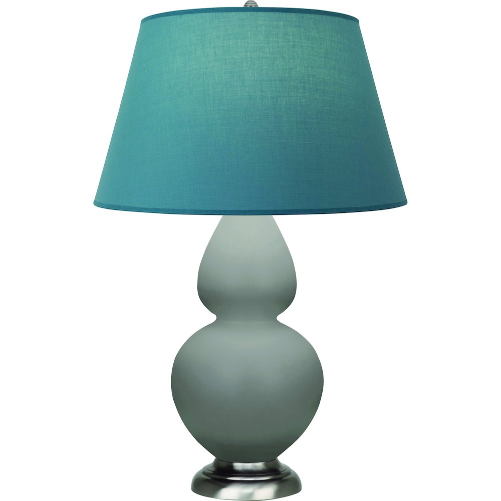 Matte Smokey Taupe Double Gourd Table Lamp. Picture 1